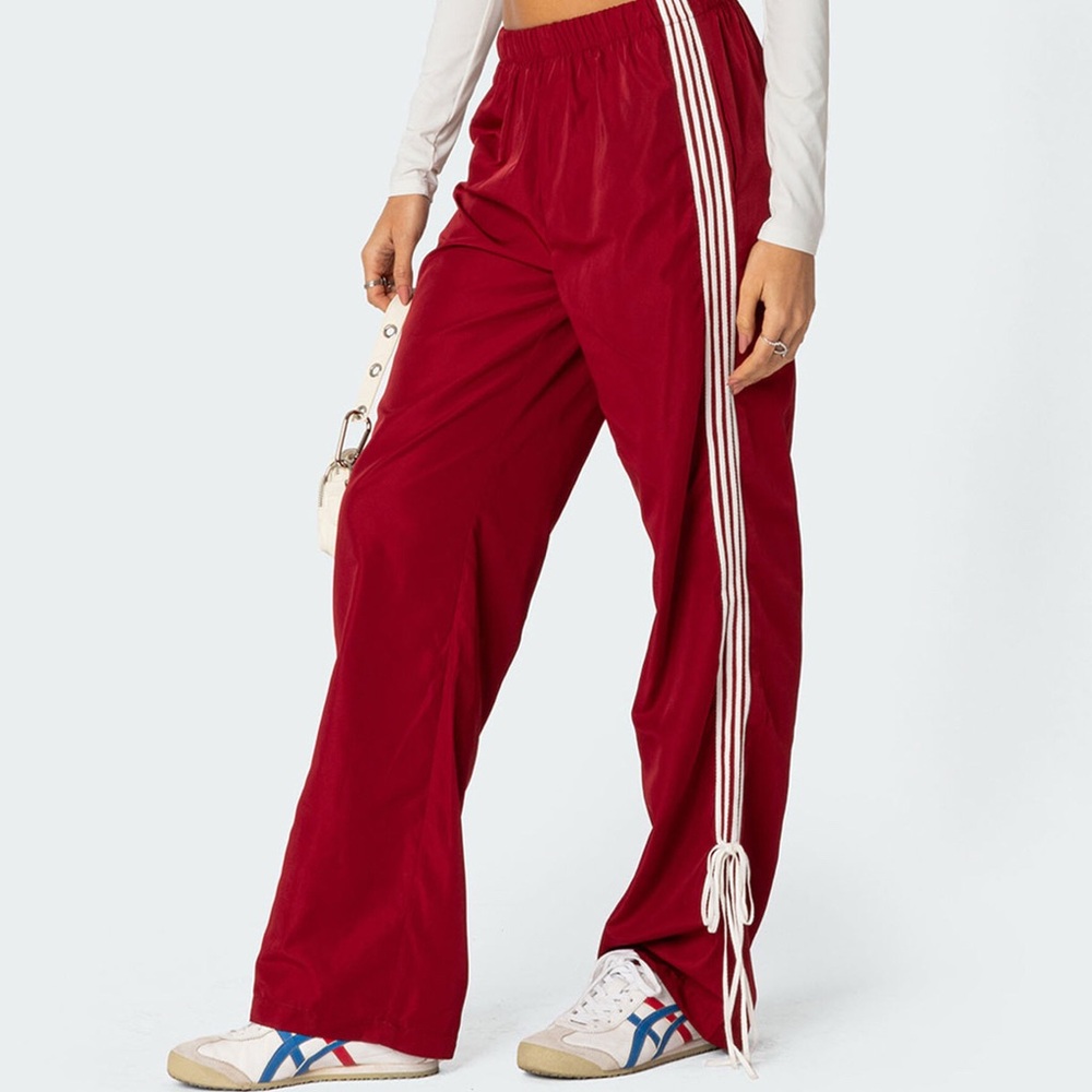 Edikted Remy Bow Ribbon Track Pants Large. Like new.